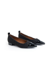 Noga - xyc8891-h7 - Ballerina a punta NERO