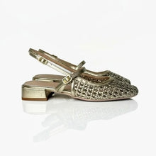 Carica l'immagine nel visualizzatore di Gallery, Francesco Milano - BALLERINA PLATINO IN PELLE TRAFORATA
